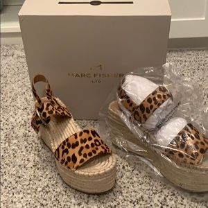 Marc Fisher Shoes - Mark Fisher leopard platform sandals Marc Fisher Shoes - Mark Fisher leopard platform sandals